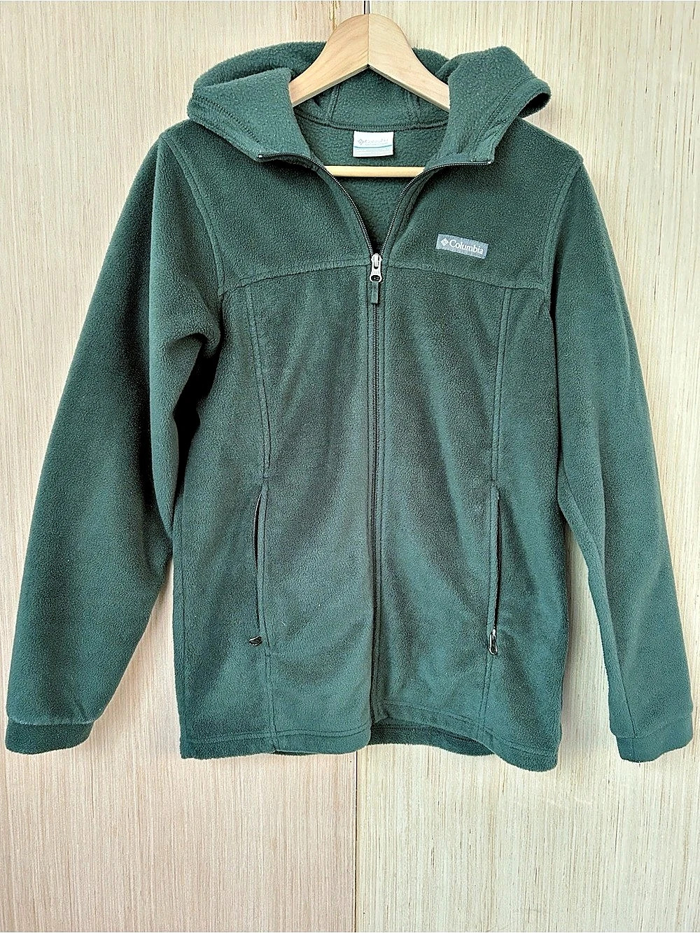 Columbia Green Fleece Zip Jacket, Boys XL